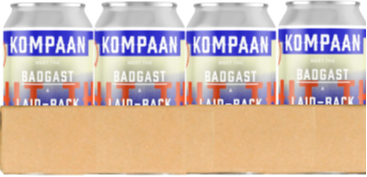 Kompaan Badgast tray met 12 blikjes van 33cl